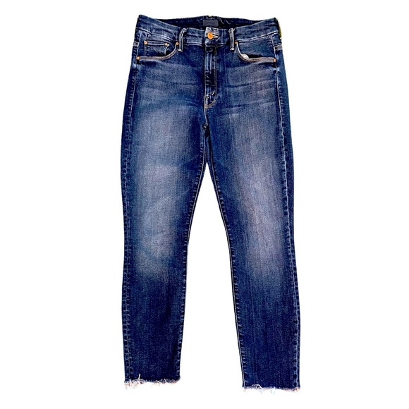 MOTHER High Waisted Looker Mid Rise Skinny Ankle Pardon My French Wash Size 27 - Picture 3 of 13